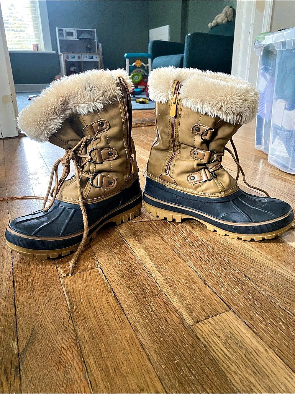 Dream Pairs Winter Boots Brown & Black US BigKid Size 5
